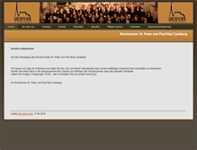 Tablet Screenshot of kirchenchor-badcamberg.de
